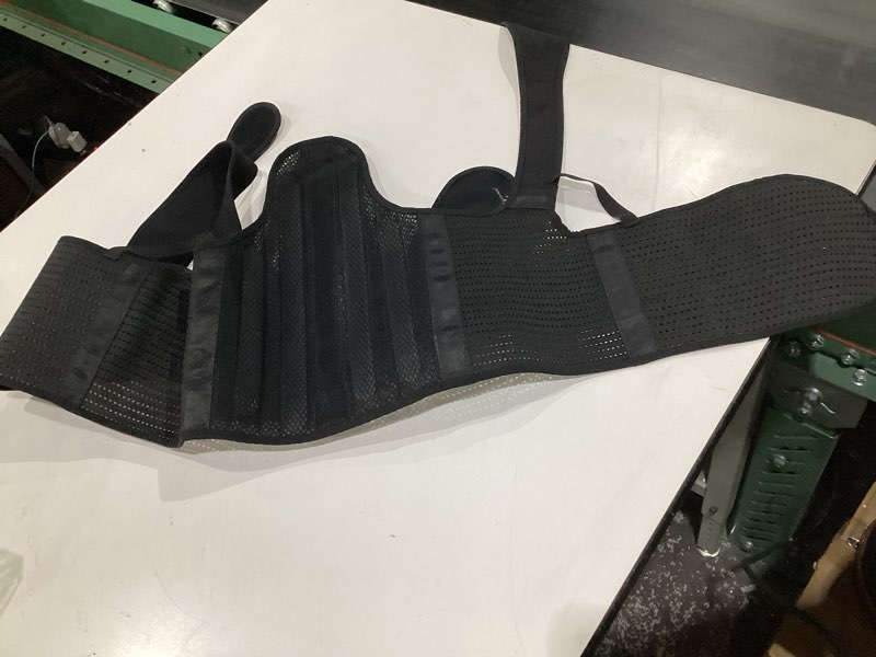 Condition photo showing New/Like New for Posture Corrector for Women & Men, Back Brace Advanced Full Back Support for Upper & Lower Back Pain Relief, Spine, Neck, and Hump, X-Style Medical-Grade Lumbar Support System with Adjustable Shoulder Straightener and Breathable Design for Long Sitting and Exercise Black Small (Waist 31"-35")