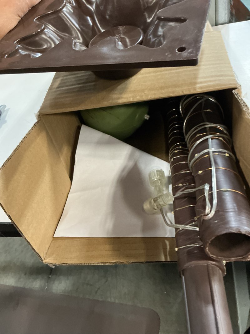 Condition photo showing Good Condition for 5ft led palm tree with 350pcs lights, lighted palm tree for outside patio, came with 3 glowing coconuts&dimmable 8 flashing modes&timer.