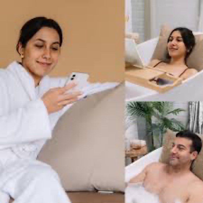 luxury bath pillow for tub - thick and comfortable bathtub pillow support for head and neck and back