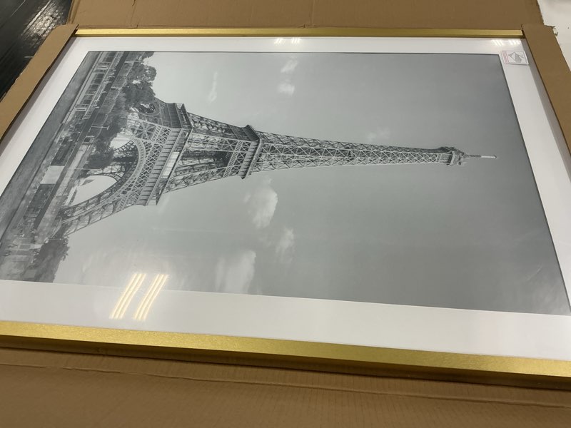 Condition photo showing Good Condition for upsimples 24x36 Poster Frame, Display Pictures 20x30 with Mat or 24x36 Without Mat, Wall Hanging Picture Frame, Gold, 1 Pack Gold 24x36