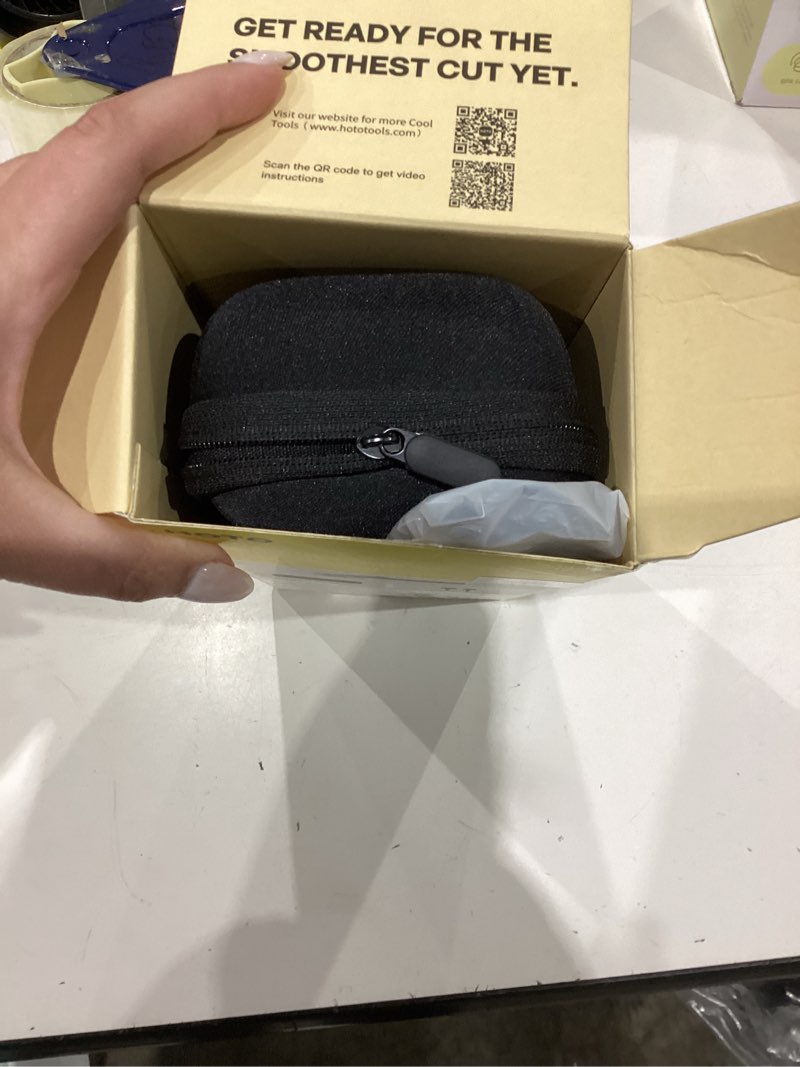 Condition photo showing As Is for HOTO EdgeFlow Electric Cardboard Cutter, Premium USB-C Rechargeable Cordless Electric Scissors, Titanium Blade & LED Display, Tool-Free Blade Swap & Self-Sharpening, for Cardboard Box, Carpet, Leather