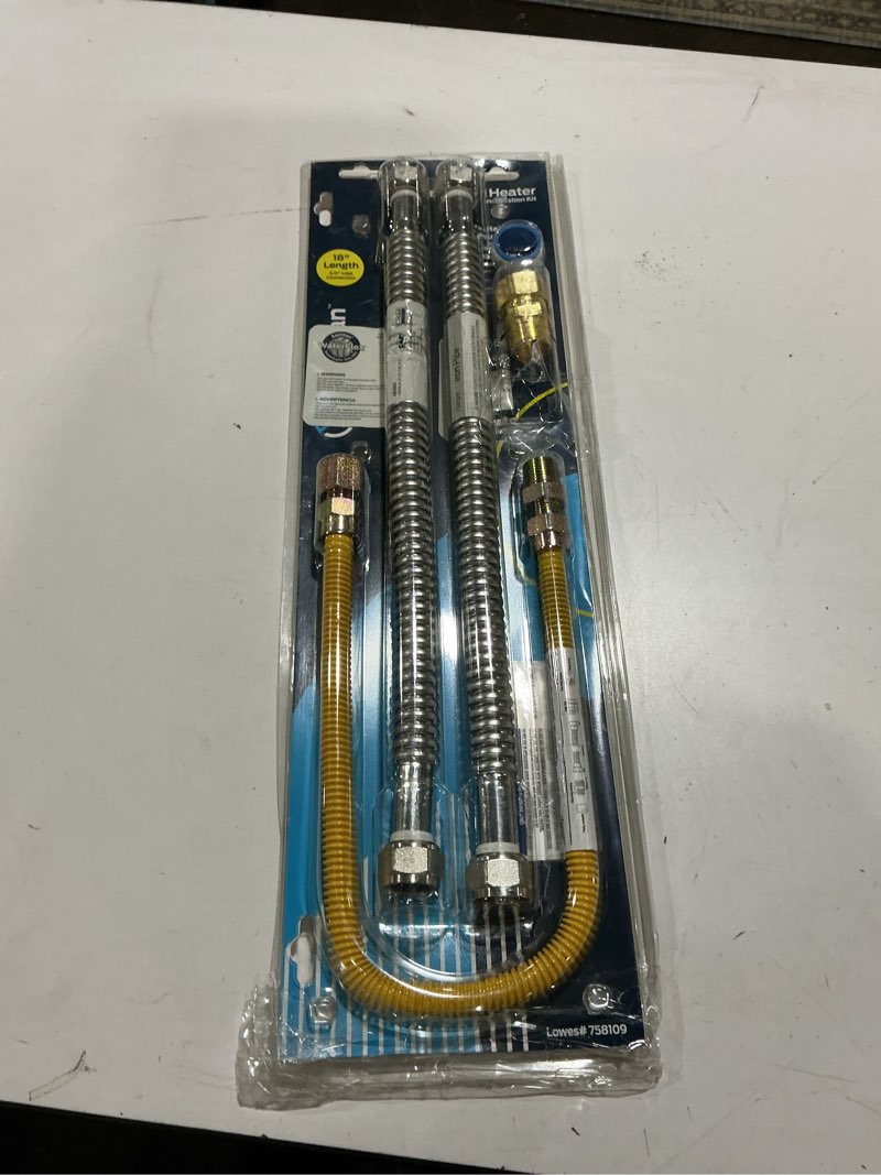 Condition photo showing As Is for Eastman 48280 Gas Water Heater Installation Kit  Stainless Steel