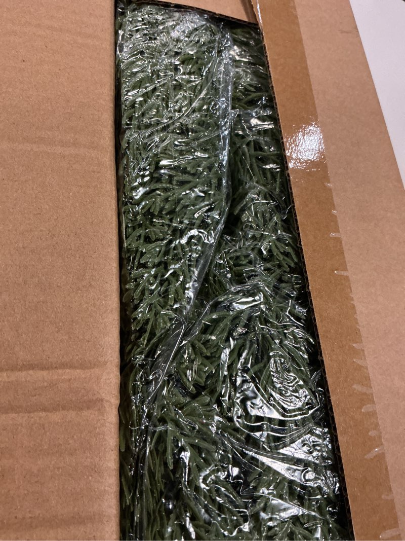 Condition photo showing Good Condition for 1 pack 6ft christmas artificial cedar garland with pine cones,real touch greenery cypress garland,realistic faux cedar garlands for xmas table mantle wall room outdoor indoor decoration