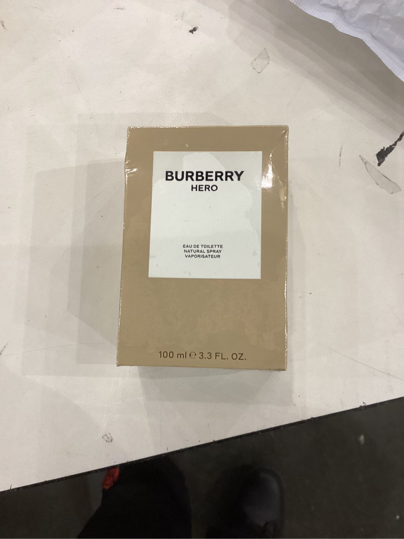 Condition photo showing New/Like New for BURBERRY. Hero Eau de Toilette Spray for Men, 3.4 Ounce