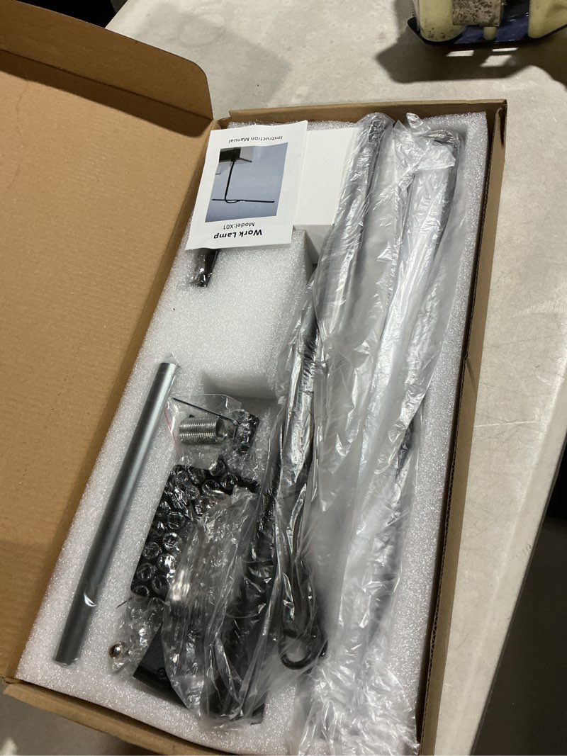 Condition photo showing Good Condition for 33Inch Desk Lamp for Home Office, Eye-Caring Architect Desk Lamp with Clamp, 24W Ultra Bright Auto Dimming Computer Light Stepless Dimming and Tempering Table Light for Reading, Study, Work
