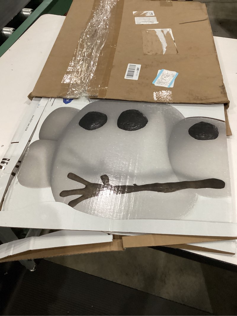 Condition photo showing As Is for cardboard people olaf life size cardboard cutout standup - disney's frozen (2013 film)