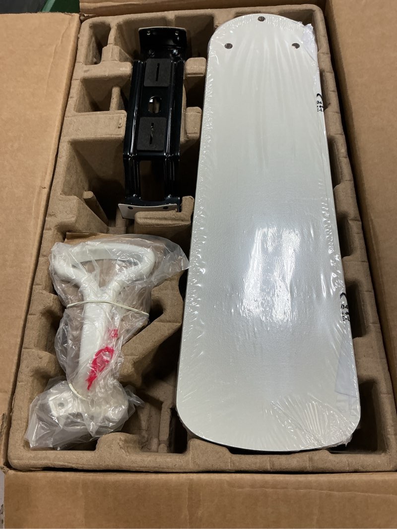 Condition photo showing Good Condition for harbor breeze armitage 42-in white with white/blonde blades led indoor flush mount ceiling fan with light (4-blade)
