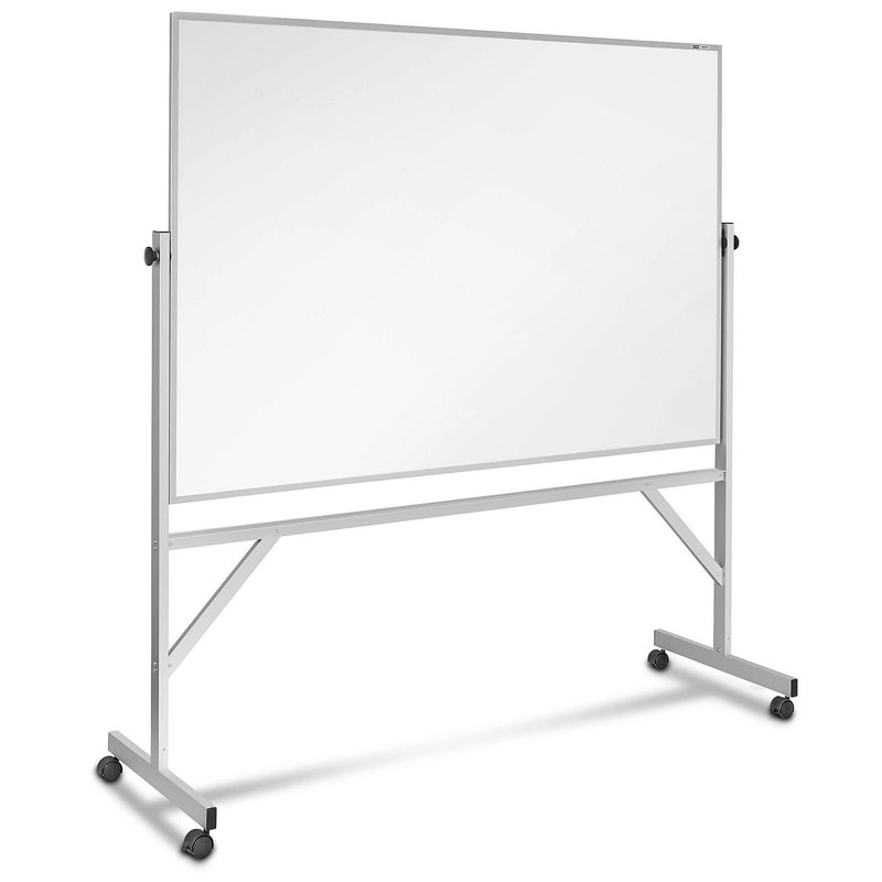 Lumspax Rolling White Board on Wheels, 72\\\" x 48\\\" Double Side Magnetic Dry Erase Board with Stand, Al