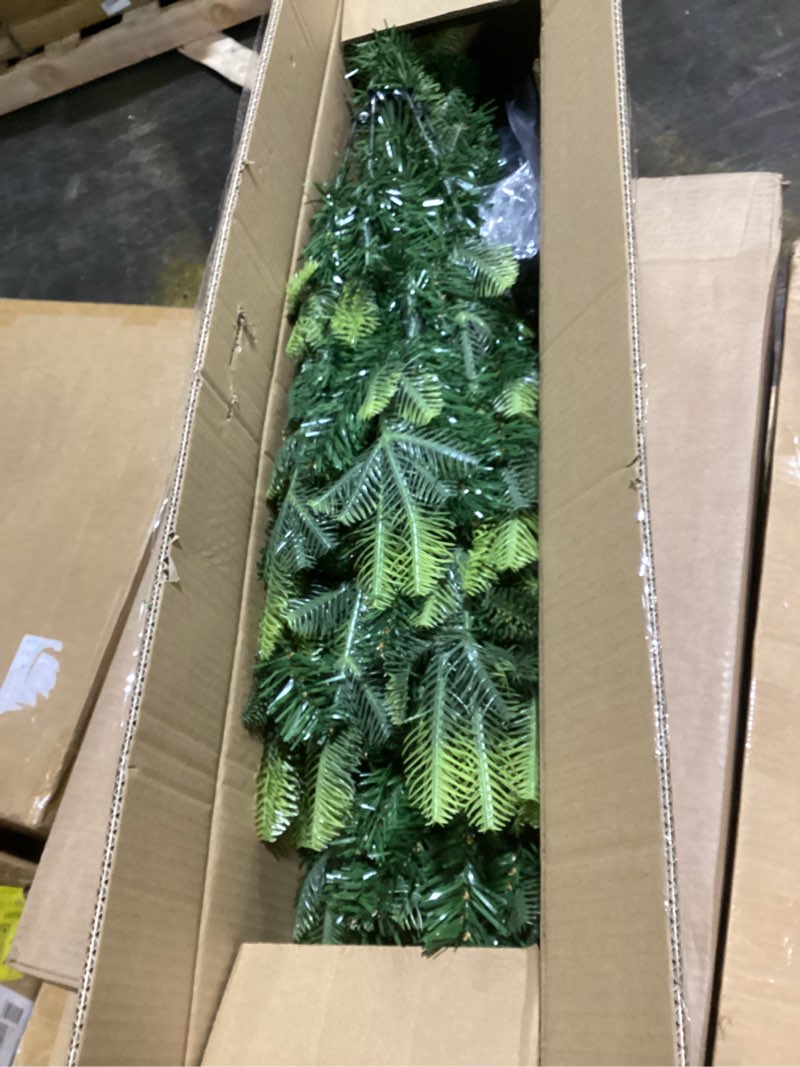 Condition photo showing Good Condition for Uten Pencil Christmas Tree, 5ft Slim Christmas Tree with Mixed 350 Branch Tips, Foldable Metal Stand, Easy Assembly for Home, Office, Party, Holiday 5ft Penil Mixed Green Tree