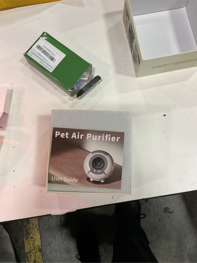Condition photo showing New/Like New for small filterless air purifiers for home, water ionic pet odor eliminator air cleaner for odors, smell & smoke, usb powered quiet mini portable air purifier for bathroom/bedroom/travel, white