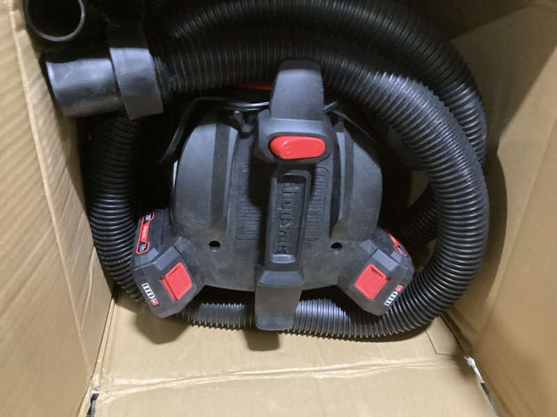 Condition photo showing As Is for Shop-Vac 10 Gallon Wet Dry Vacuum Cleaner, 8.0 Peak Kpa Shop Vacuum with Blower Function, Cordless Vacuum Cleaner for Pet Hair, Jobsite, Garage, Home & Workshop