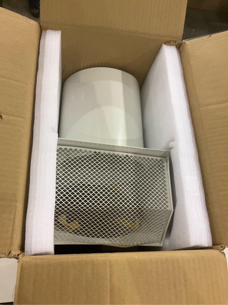 Condition photo showing Good Condition for 8 Inch Hooded Wall Vent with Damper & Screen, Exhaust Vent with 8 1/4" Extension, Pre-Drilled, Ideal for Ventilation in Bathrooms, Kitchens, Laundry Rooms, Basements