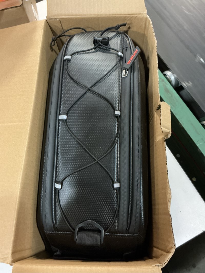 Condition photo showing Good Condition for jxfukal bike bags for bicycle rear rack - 9.5l/17l/40l hard shell waterproof bike ebike trunk pannier saddle seat bag carrier with reflector, rain cover & shoulder strap for commuter travel outdoor no expansion layer-9.5l