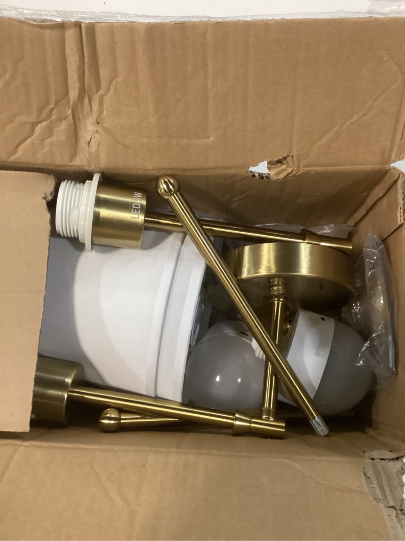 Condition photo showing As Is for depuley battery operated wall sconce: set of 2 wireless wall lights with remote for bedroom - rechargeable 15 colors gold wall lamp for living room hallway gold 24 inch set of 2