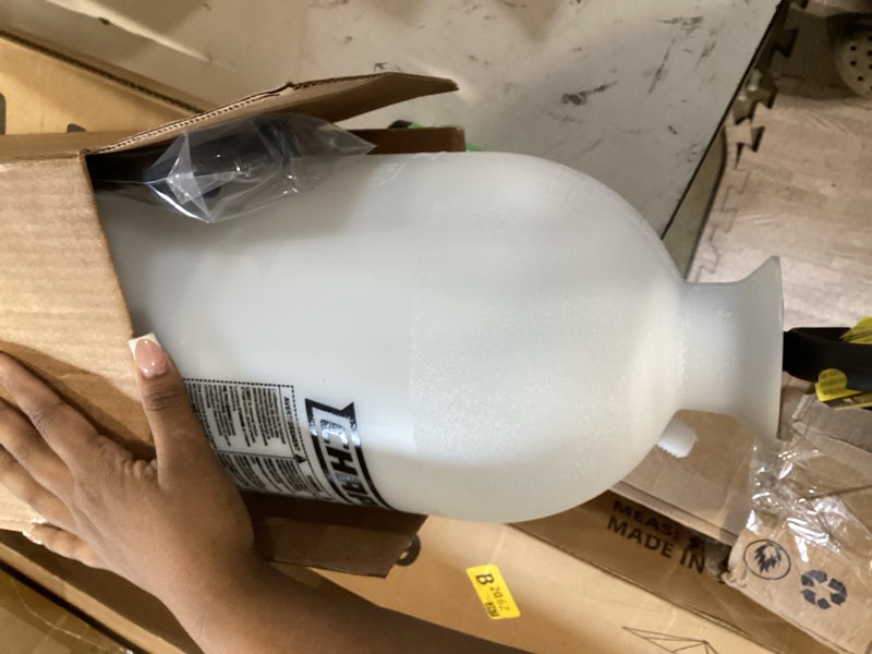 Condition photo showing Good Condition for chapin 20005 pump sprayer, 2?gallon, lawn & garden, translucent poly tank, funnel?top, surespray, adjustable cone nozzle & 34" hose for fertilizer, weed & pest application 2-gallon
