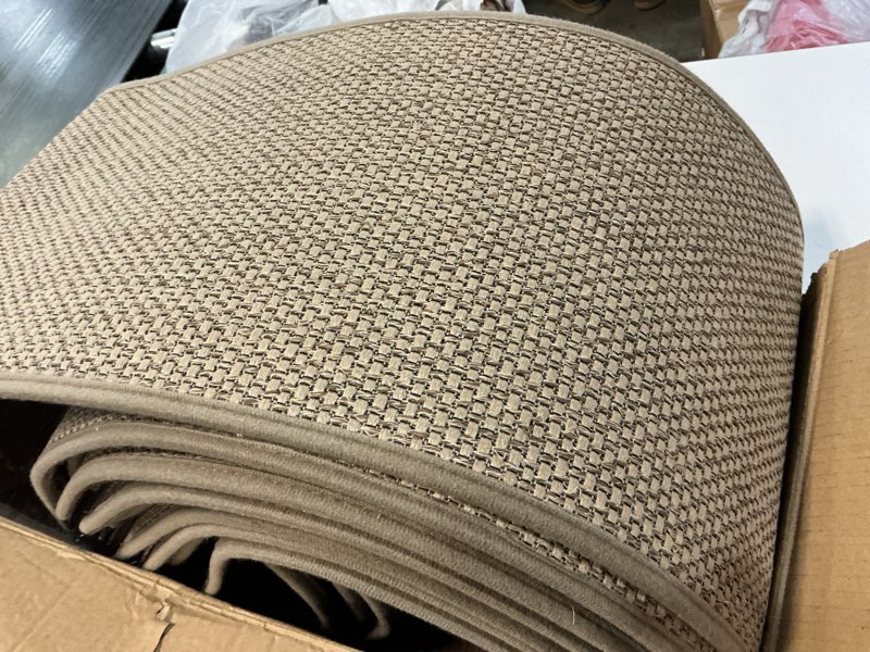 Condition photo showing Good Condition for stair treads non slip for wooden steps indoor 10" x 36" 15 pack extra wide stair tread carpet stairs runner, step pads with reusable adhesive for dogs kids elders, machine washable, beige 10 x 36 inch beige 15