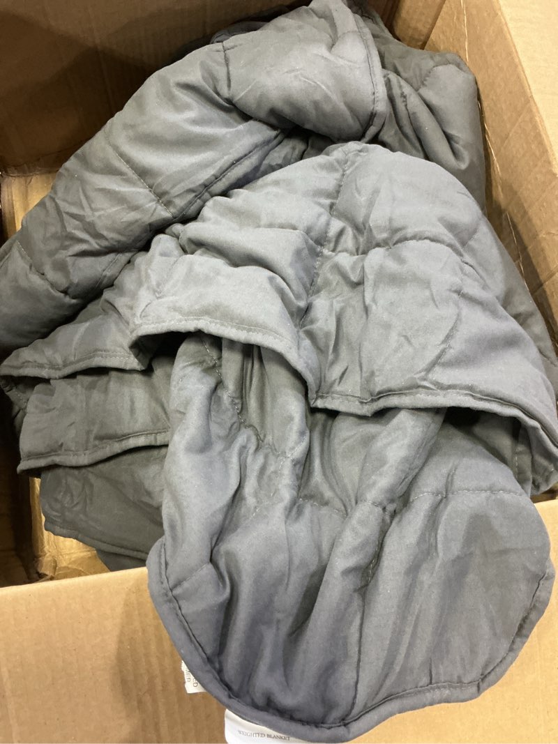 Condition photo showing Good Condition for YnM Weighted Blanket,Heavy 100 Percent Oeko-Tex Certified Cotton Material(Dark Grey, 80''x87'' 30lbs), Two Persons(140~240lb) Sharing Use on Queen/King Bed | A Duvet Included 80 in x 87 in 30 lb Original Cotton Dark Grey (similar item)