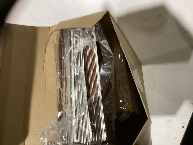 Condition photo showing As Is for Gueevin 48 Pack Christmas Photo Frame Cards with Envelopes Stickers Christmas Picture Frame Greeting Cards with 4 x 6 Photo Insert for Xmas Holiday Classroom Home Greeting Supplies(Vintage,Brown) Brown Vintage