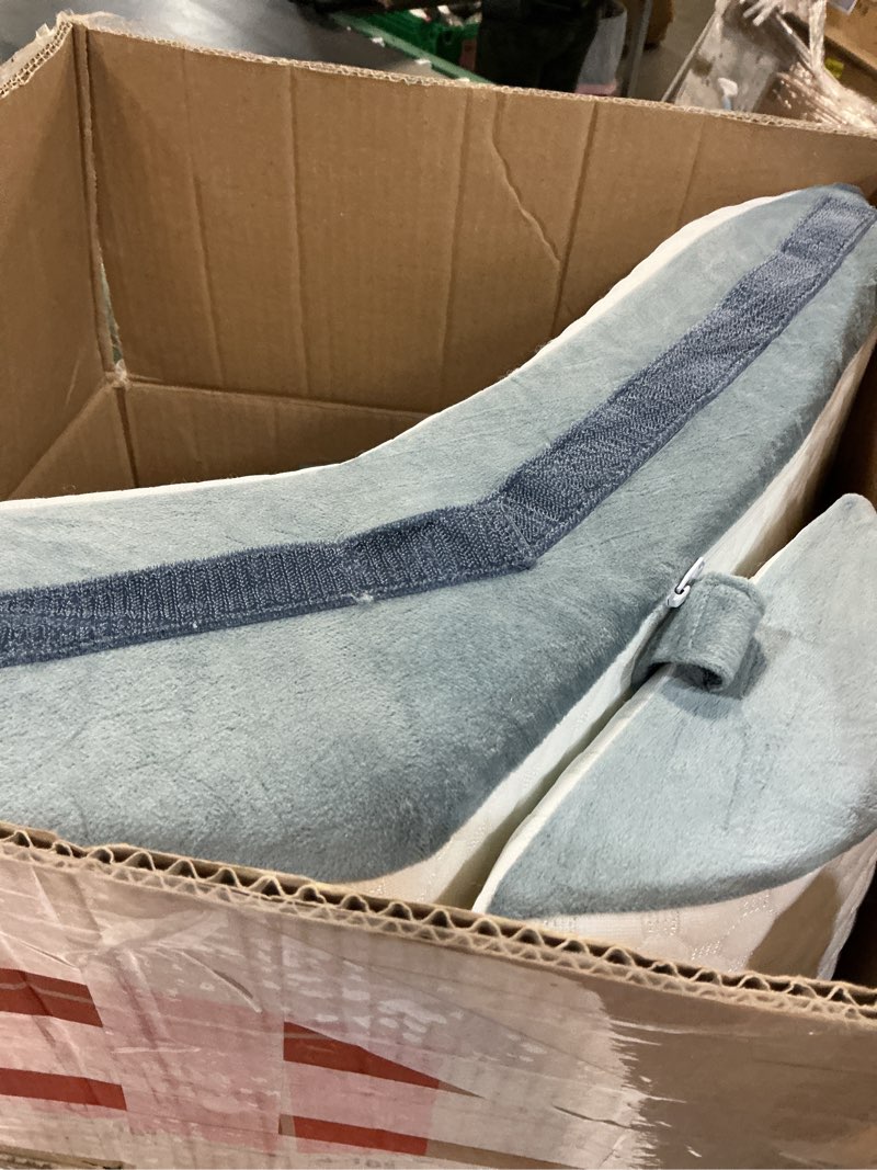 Condition photo showing As Is for Simpledad Wedge Pillow for Sleeping, Orthopedic Bed Wedge Pillow Set, 15-in-1 3PCS Adjustable Memory Foam Wedge Pillows Post Surgery, 9 &16 & 20 inches Height 3-in-1 Incline Wedges Pillows White - 3 Piece Set