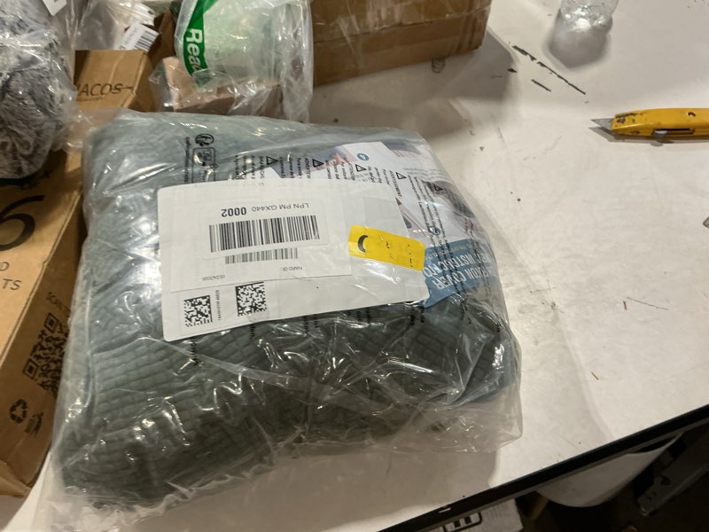 Condition photo showing New/Like New for similiar product h.versailtex armless futon cover stretch sofa bed slipcover protector elastic feature rich textured high spandex small checks jacquard fabric futon cover, machine washable, bronze green