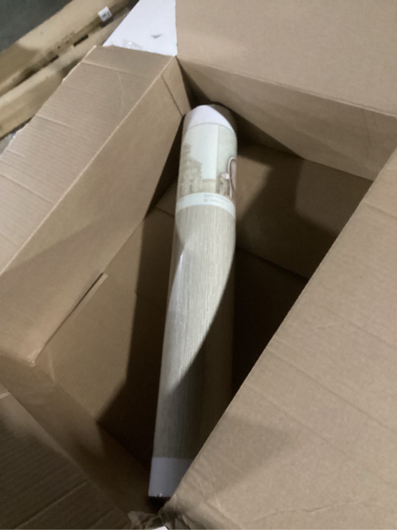 Condition photo showing Good Condition for Haimin Grasscloth Wallpaper Peel and Stick 20.9in X 393in Fabric Contact Paper Wall Paper Textured Wallpaper Horizontal Stripes Look Self-Adhesive Thick Vinyl Embossed (Beige)