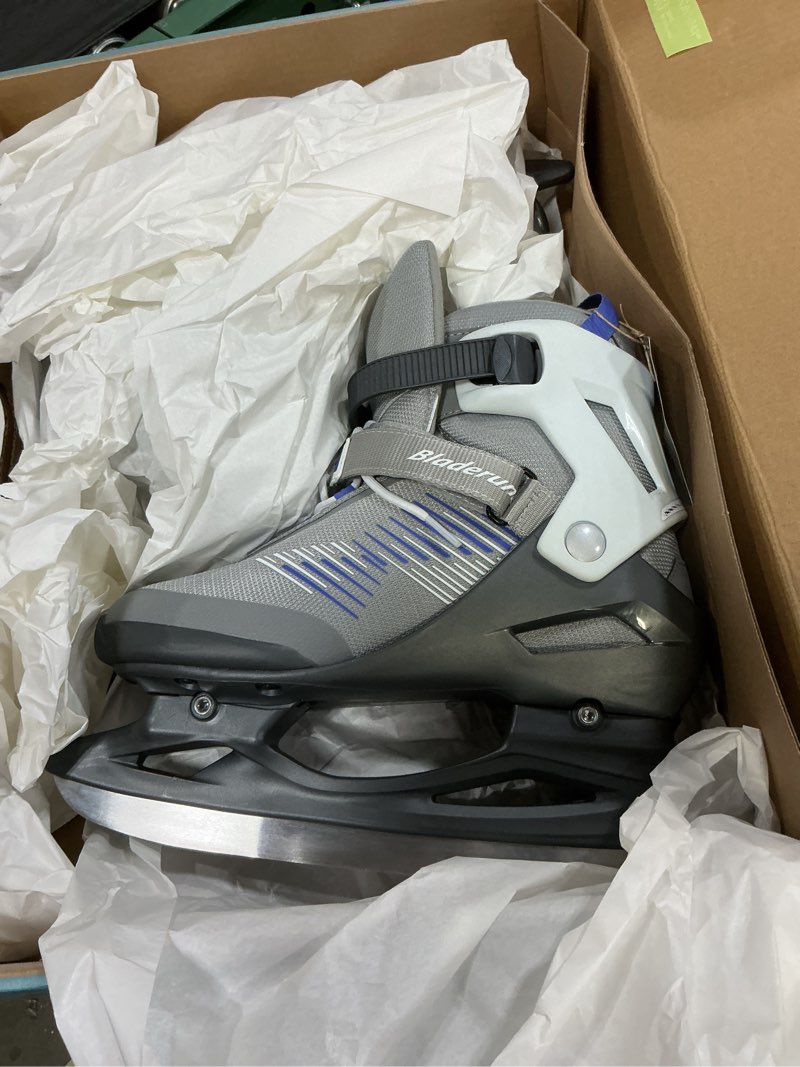 Condition photo showing Good Condition for Bladerunner Ice by Rollerblade Igniter Men's Adult Ice Skates, Black and Lime SILVER/BLUE 10