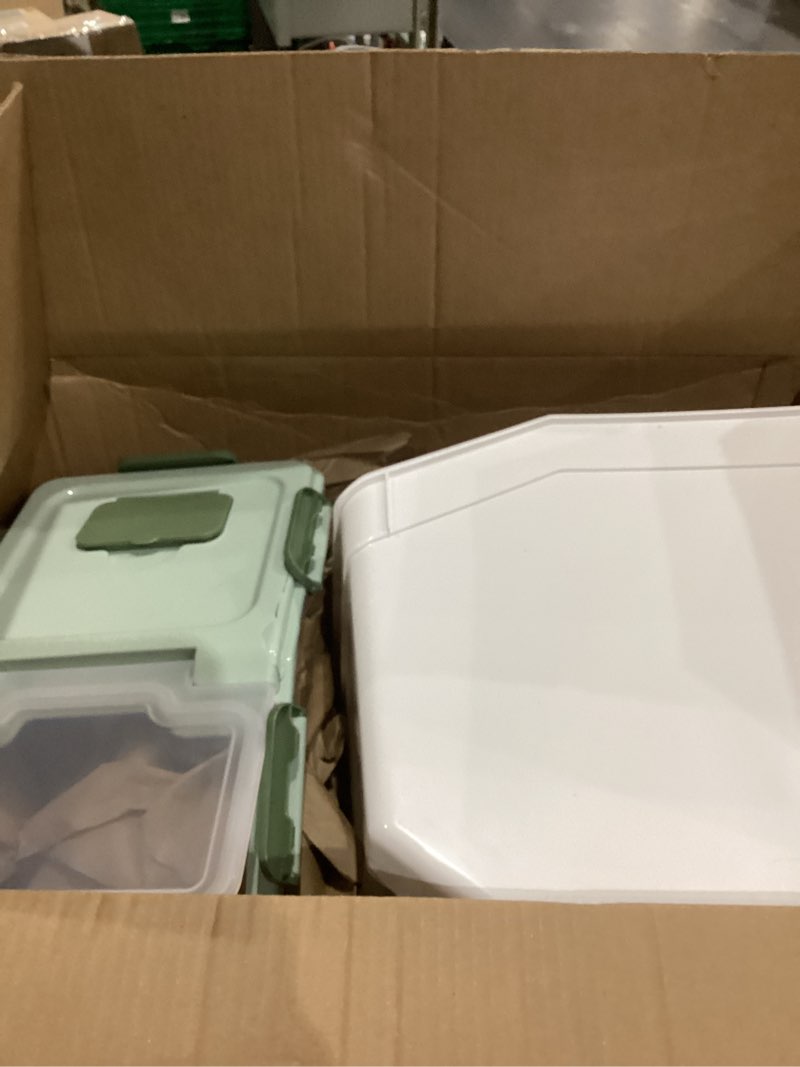 Condition photo showing As Is for AnRui Large Flour Storage Containers 25Lbs Airtight Rice Storage Container BPA Free Kitchen Pantry F