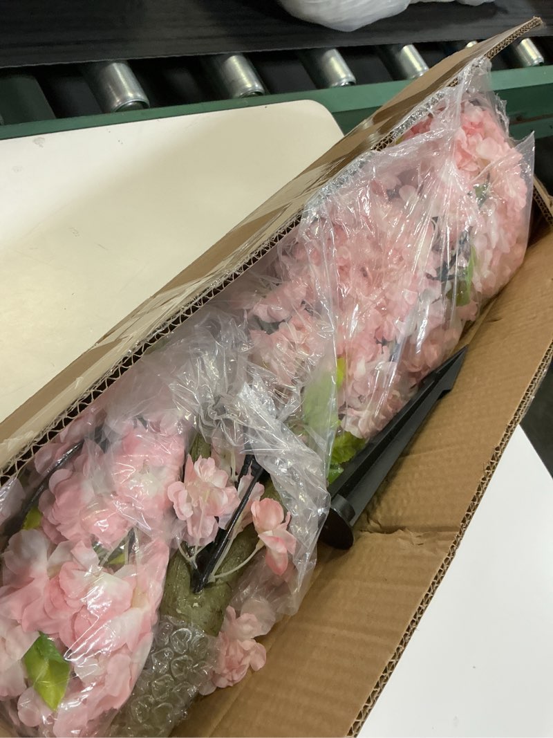 Condition photo showing Good Condition for yunlly 2 pcs artificial cherry blossom tree 5 ft faux outdoor plant flowers with spike realistic uv 