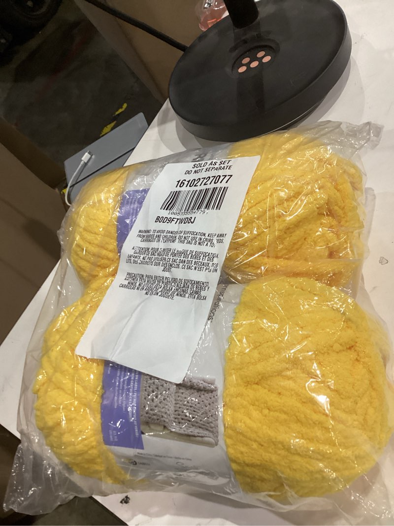 Condition photo showing New/Like New for Bernat Blanket Brights School Bus Yellow Yarn - 2 Pack of 300g/10.5oz - Polyester - 6 Super Bulky - 220 Yards - Knitting/Crochet School Bus Yellow 2 Pack
