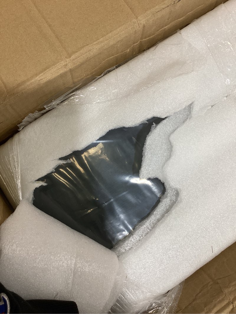 clear acrylic console table,34" l x 10" w x 28" h, u-shape modern transparent entryway table, no ass