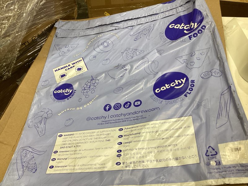 Condition photo showing New/Like New for catchy - food catcher - compatible with abiie beyond junior high chair + 12 other high chairs - highchair sold separately - baby & toddler food & mess catcher - under high chair accessory white for abiie beyond junior