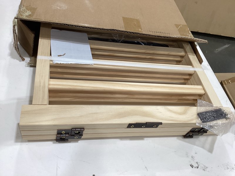 Condition photo showing New/Like New for YOCAN Paint-Free Wooden Freestanding Dog Gates for The House,Doorways, Stairs,Wood Dog Fences Indoor Pet Gate,Step Over Fence-3 Panels L:69" H:16.9" ?3 Panels?16.9"H