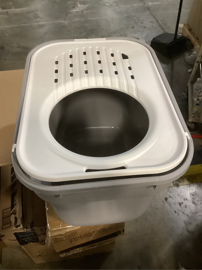 Condition photo showing Good Condition for (Similar)IRIS Large Square Top Entry Cat Litter Box, White/Beige