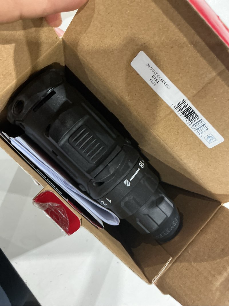 Condition photo showing Good Condition for hyper tough 20v brushless cordless drill with 1.5ah battery and usb-c charging cable