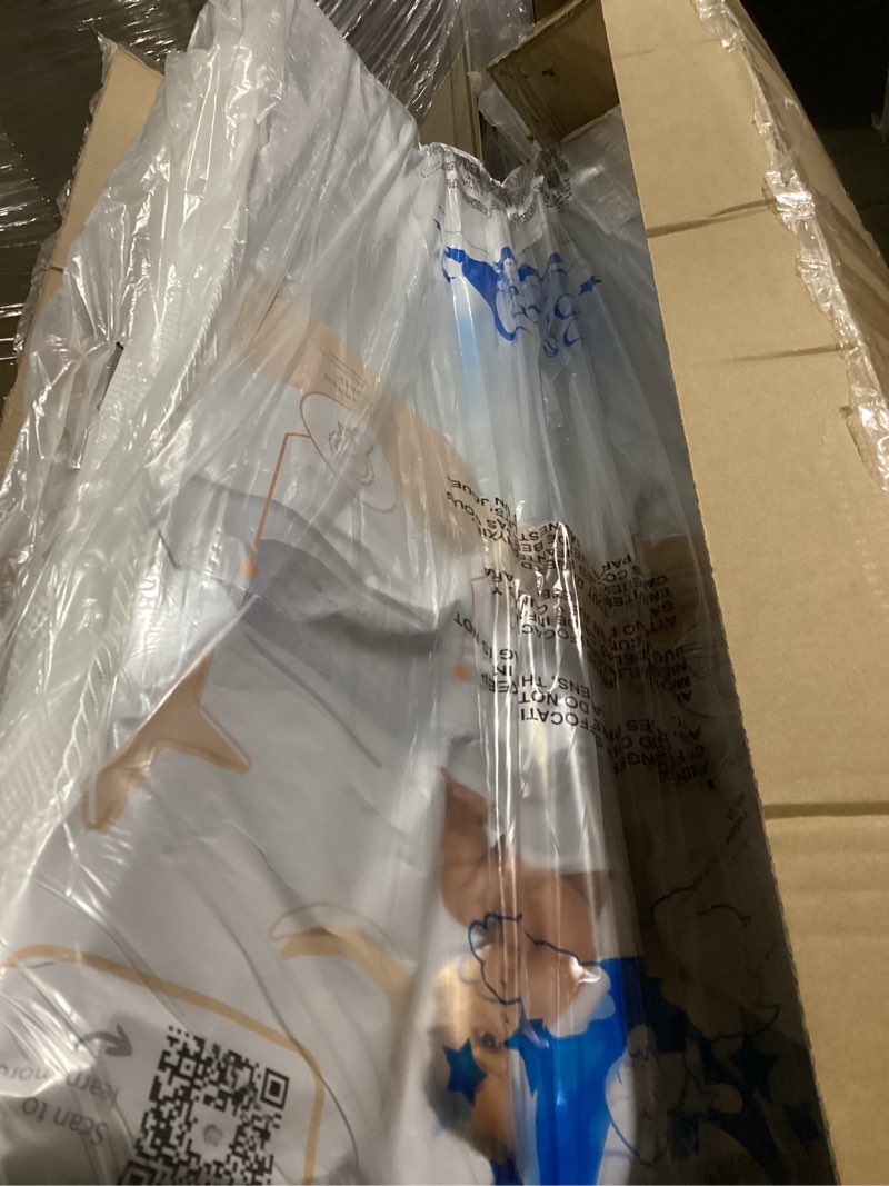Condition photo showing As Is for dream on me holly 3” mini/portable crib mattress, greenguard gold & bsa certified, fits portable & mini cribs, lightweight fiber core, waterproof vinyl cover (38"x24"x3")