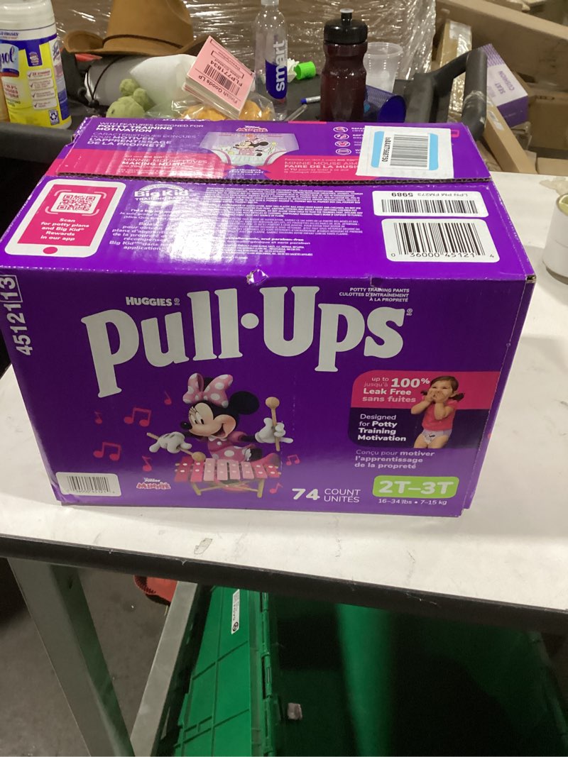 Condition photo showing New/Like New for Pull-Ups Girls' Potty Training Pants, Size 2T-3T Training Underwear (16-34 lbs), 74 Count 2T-3T 74