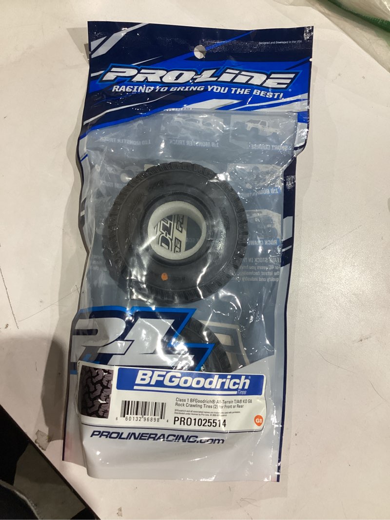 Pro-Line Racing 1/10 Class 1 BFGoodrich All-Terrain T/A KO G8 Rock Crawling Tires 2 for Front or Rea