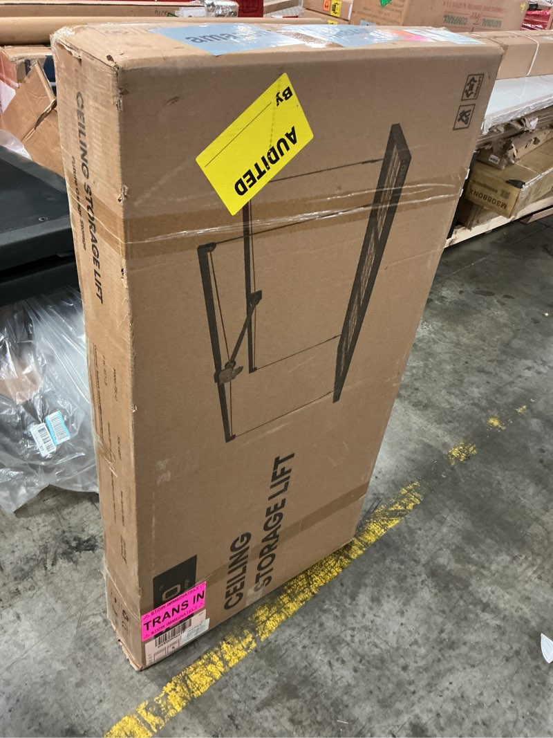 Condition photo showing New/Like New for Garage Ceiling Storage Racks – 4x8 FT Overhead Garage Storage Rack with Safety Lock, Heavy-Duty Ceiling 