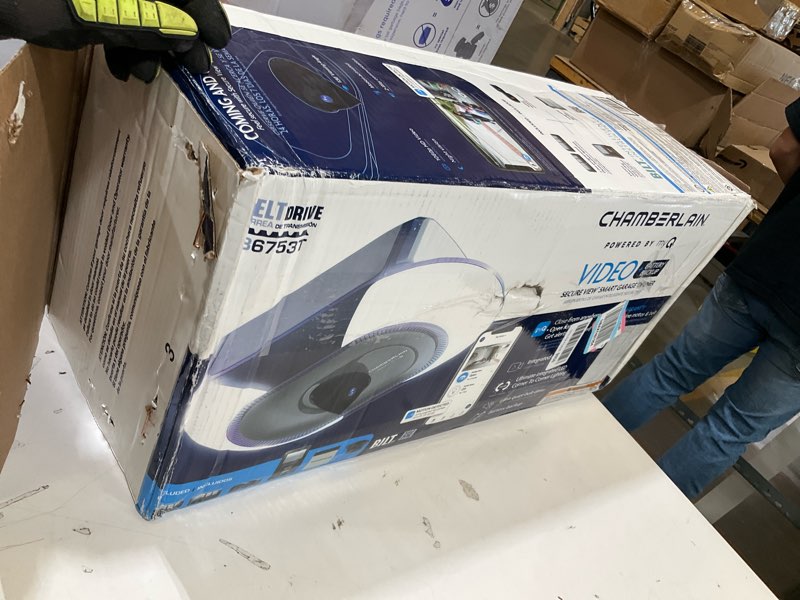 Condition photo showing Good Condition for chamberlain b6753t smart garage door opener, video streaming & advanced corner led lighting-myq smartphone controlled-ultra quiet, strong belt drive & max lifting power b6753 garage door opener