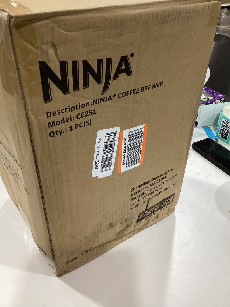 Condition photo showing As Is for Ninja 12-Cup Programmable Coffee Brewer, 2 Brew Styles, Adjustable Warm Plate, 60oz Water Reservoir, Delay Brew - Black/Stainless Steel