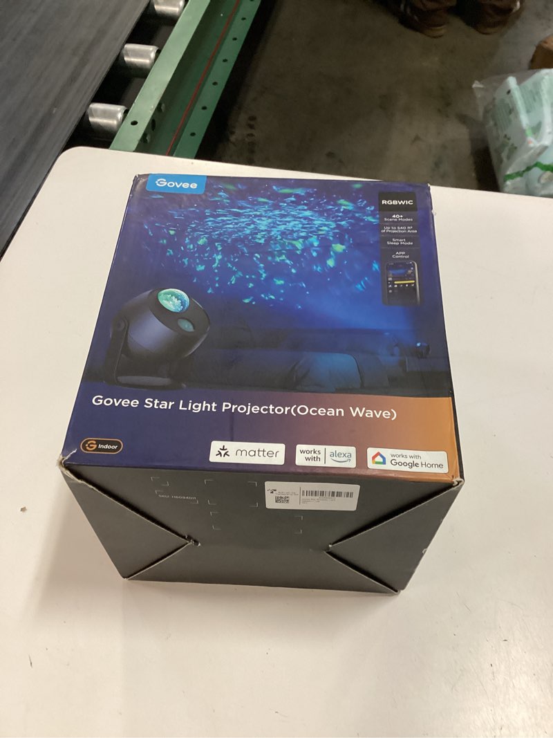 Condition photo showing New/Like New for govee star light projector with ocean wave ripple effects, works with matter,alexa and google assistant, 40+ scene modes, 18 white noise options, led night light projector for bedroom, without plug