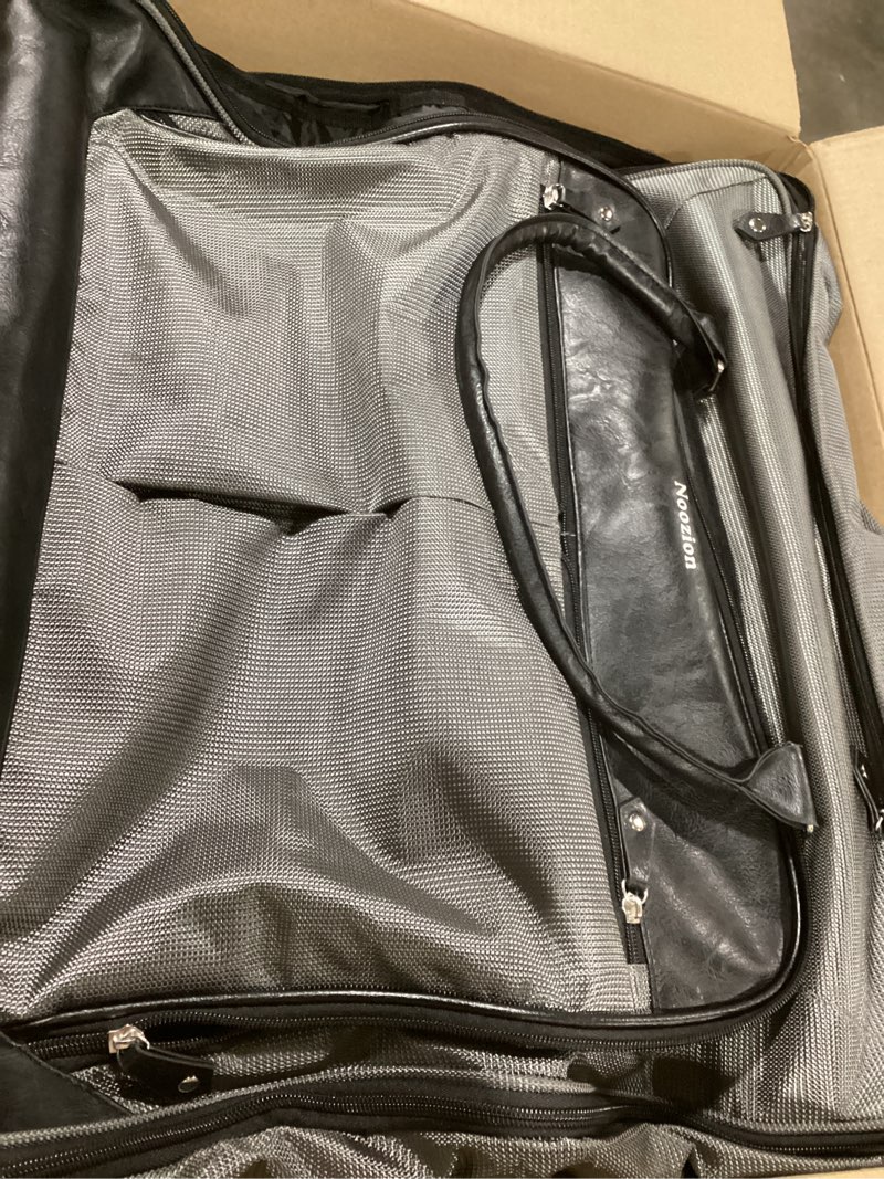Condition photo showing Good Condition for Garment Bag Travel Large Leather Carry On Suit Bag with Strap for Business Hanging Suitcase Luggage Bags for Men Women (Grey)