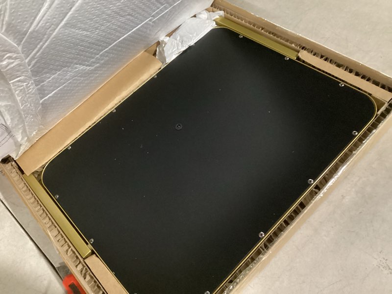 Condition photo showing Good Condition for FENNIO Gold Vanity Mirror with Lights 22"x19", LED Lighted Makeup Mirror, Large Makeup Mirror, Make up Mirror with Lighting,Touch Screen with 3-Color Lighting,Dimmable,for Vanity Desk Tabletop Gold 22"L x 17"W