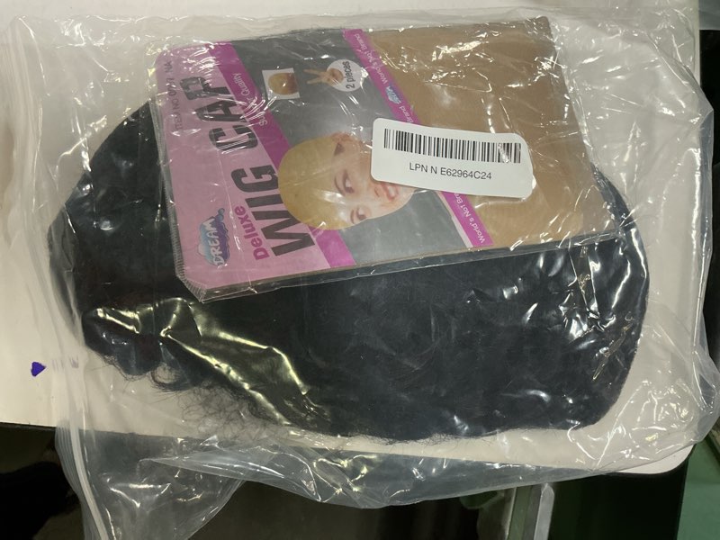 Condition photo showing New/Like New for short layered pixie cut wig human hair wear and go glueless curly human hair wigs with bangs for women full machine made none lace front wigs human hair natural black color 4 inch natural color
