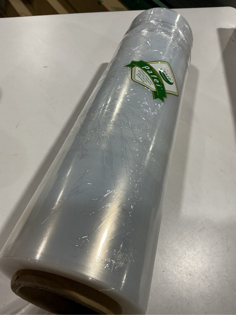 Condition photo showing Good Condition for 18" x 1500' Plastic Stretch/Shrink Wrap Roll - 80 Gauge Industrial Shrink Wrap for Moving, Heavy Duty 800% Stretch for Pallets, Packing, Shipping&Furniture Protection?-1Roll 18inch-1pack