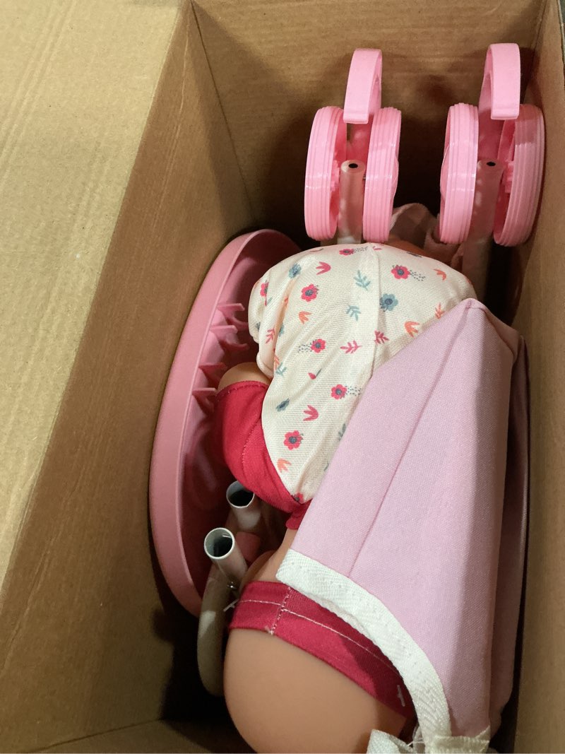 Condition photo showing New/Like New for deAO Baby Doll Stroller Toys with 12" Baby Doll Accessories Crib Bed High Chair Nursery Role Play Set Play Mat,Travel Cot,Bouncer,Foldable Stroller,Travel Bag, Birthday Gifts for Toddlers Girls Boys