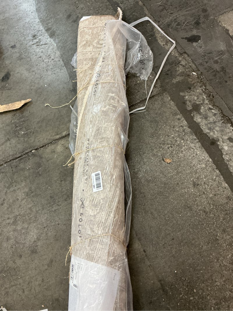 Condition photo showing As Is for Loloi Magnolia Home by Joanna Gaines Pace Collection PAC-01 Bark/Natural 5'-3" x 7'-6" Area Rug
