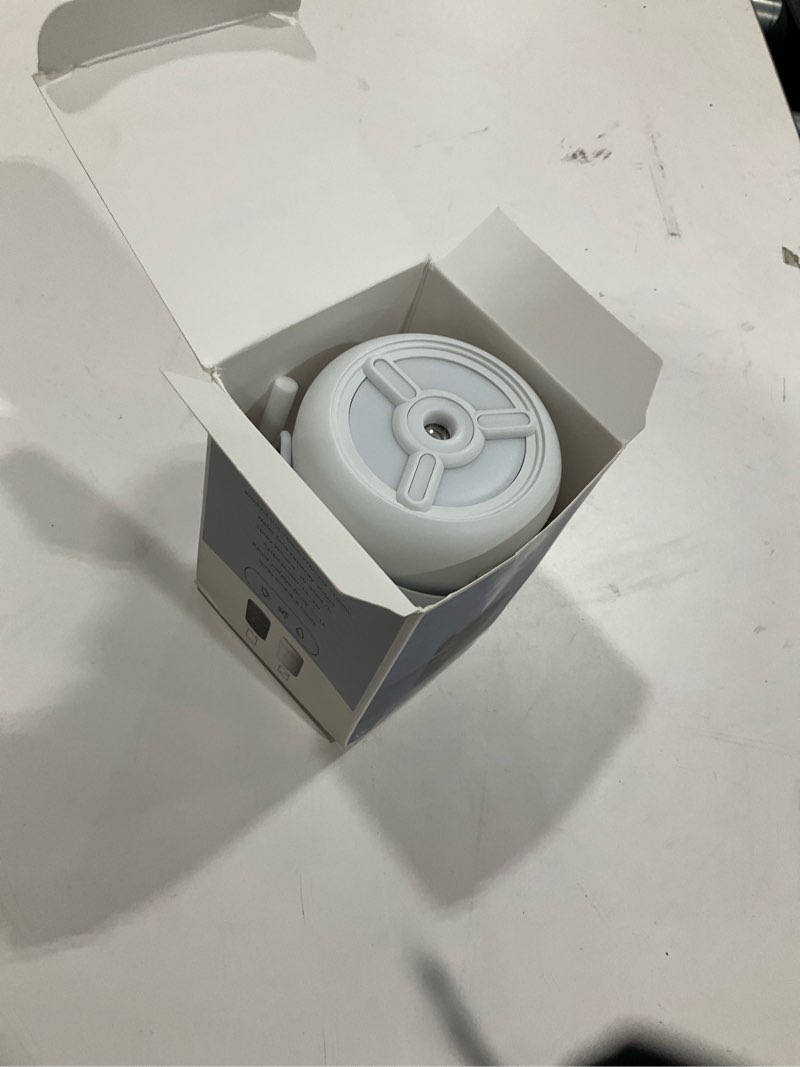 Condition photo showing As Is for Portable Mini Humidifier, 300ml USB Cool Mist Small Humidifier with Colorful Lights. Perfect for Bedroom, Office, Plants, travel & Car (White)