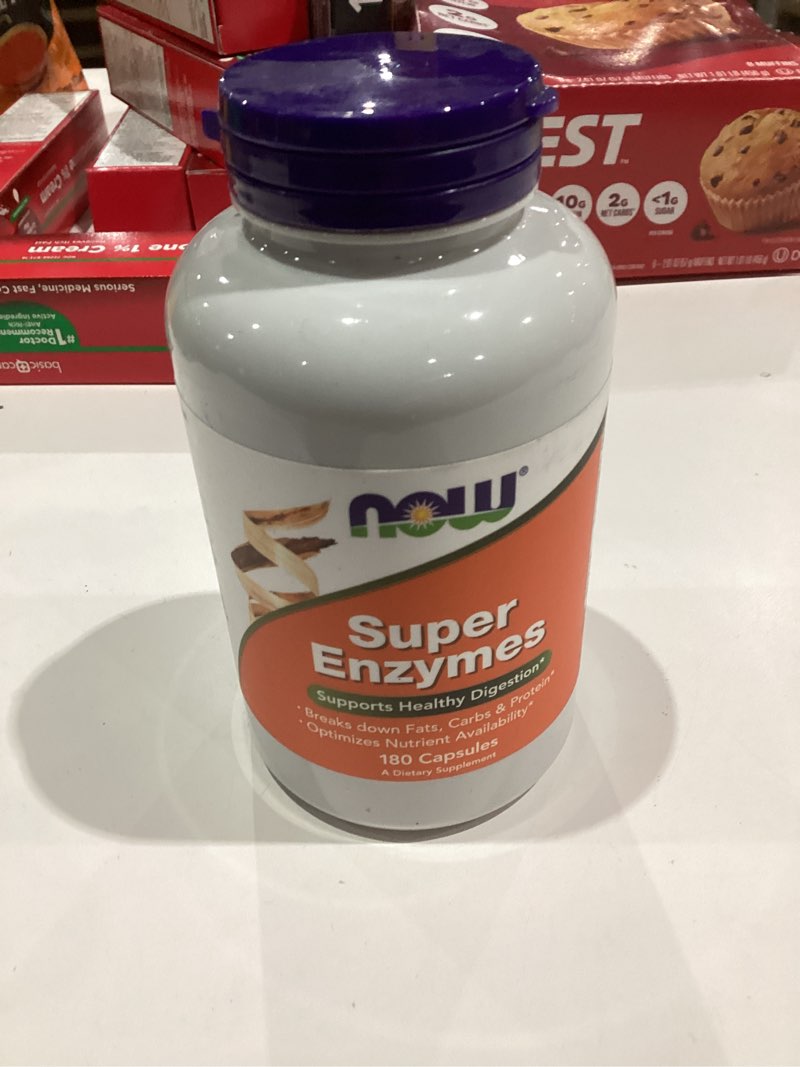 Condition photo showing New/Like New for Now Foods Super Enzymes, 180 Capsules