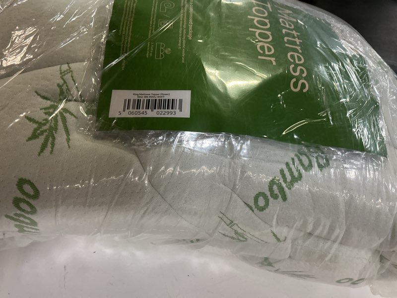 Condition photo showing Good Condition for ultra soft king size mattress topper - viscose made from bamboo pillow top mattress pad for back pain relief - naturally cooling for hot sleepers, green green king